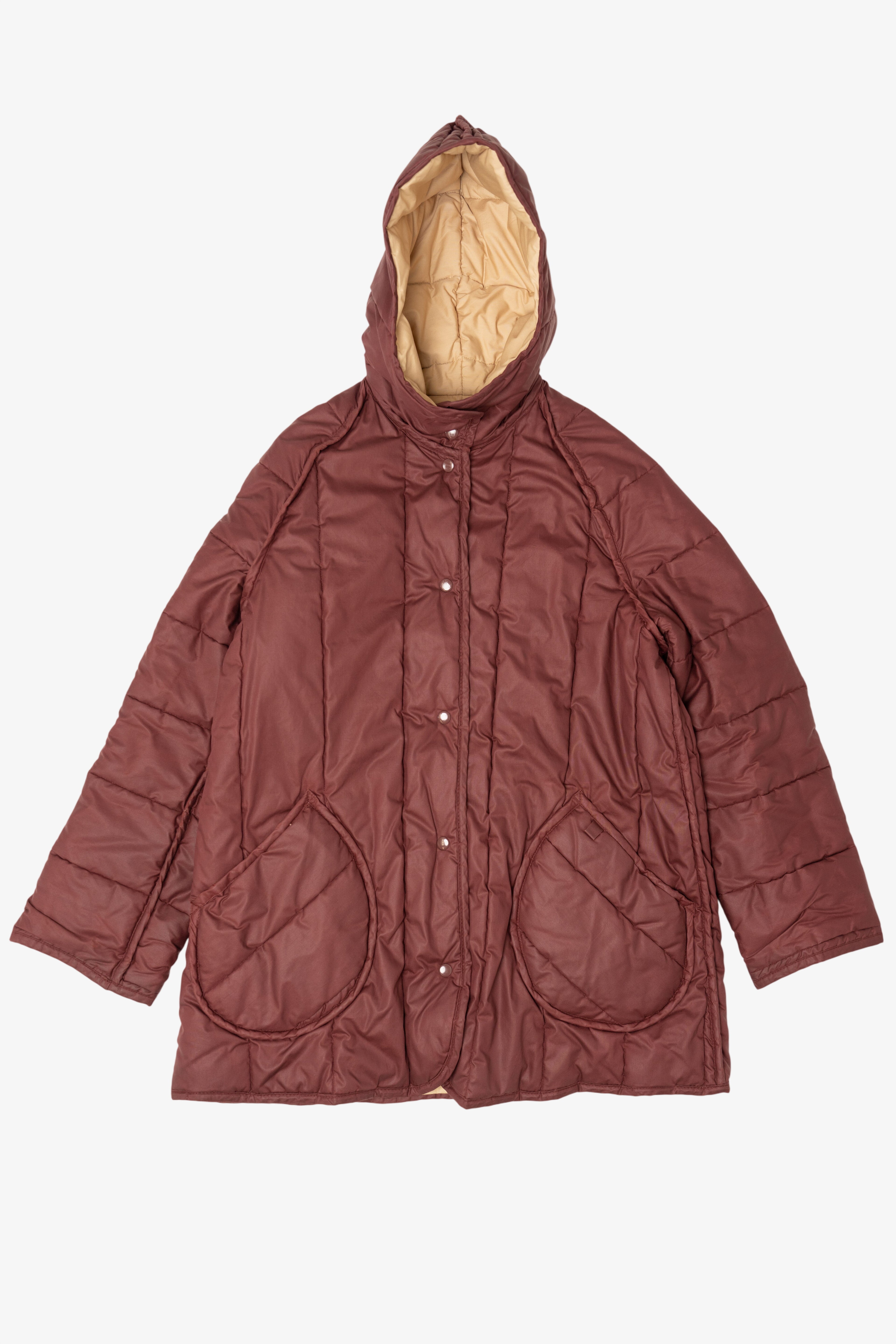 Vintage Mahogany Winter Puffer Jacket (1980s)