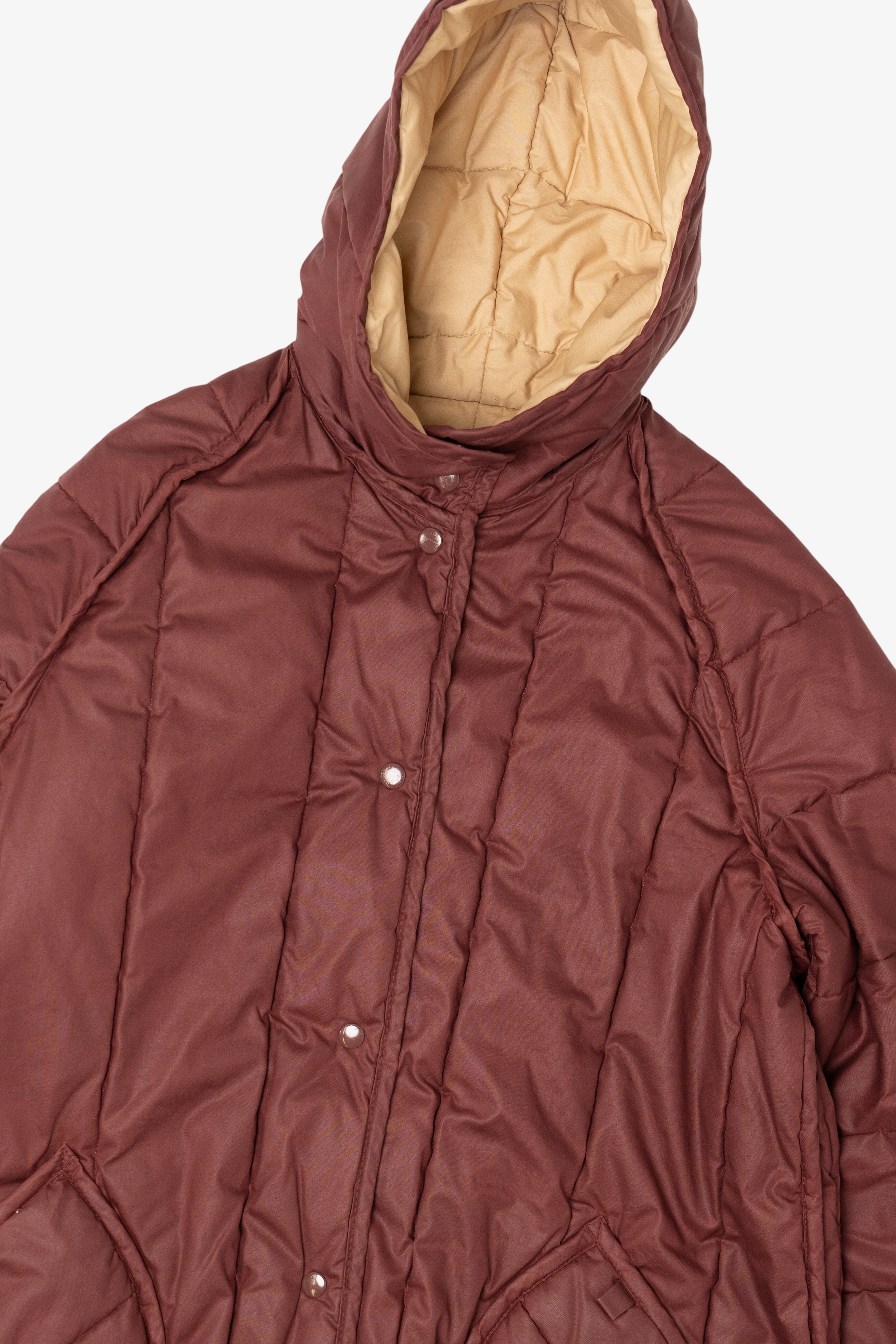 Vintage Mahogany Winter Puffer Jacket (1980s)