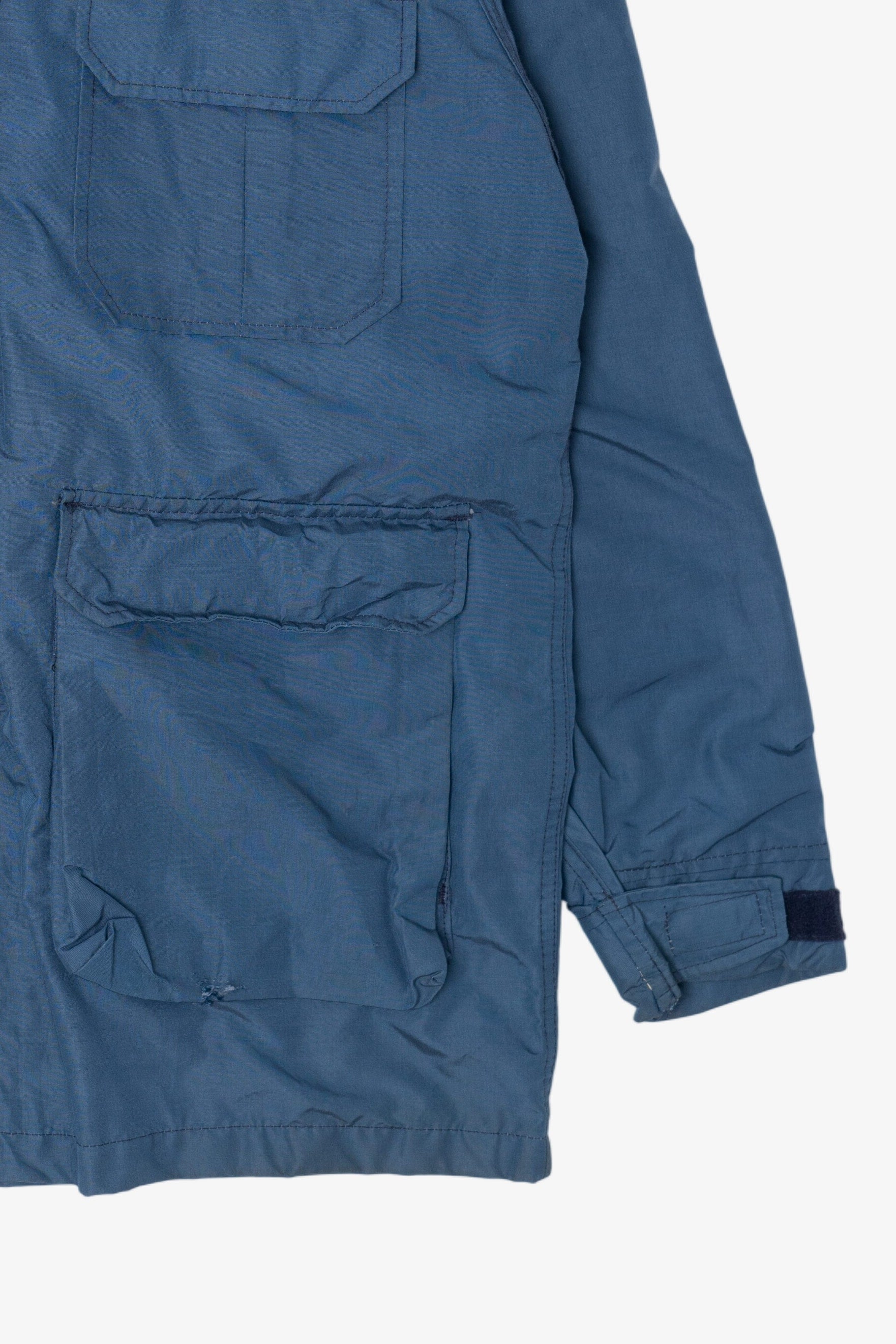 Vintage Blue Woolrich Plaid Lined Winter Coat (1990s)