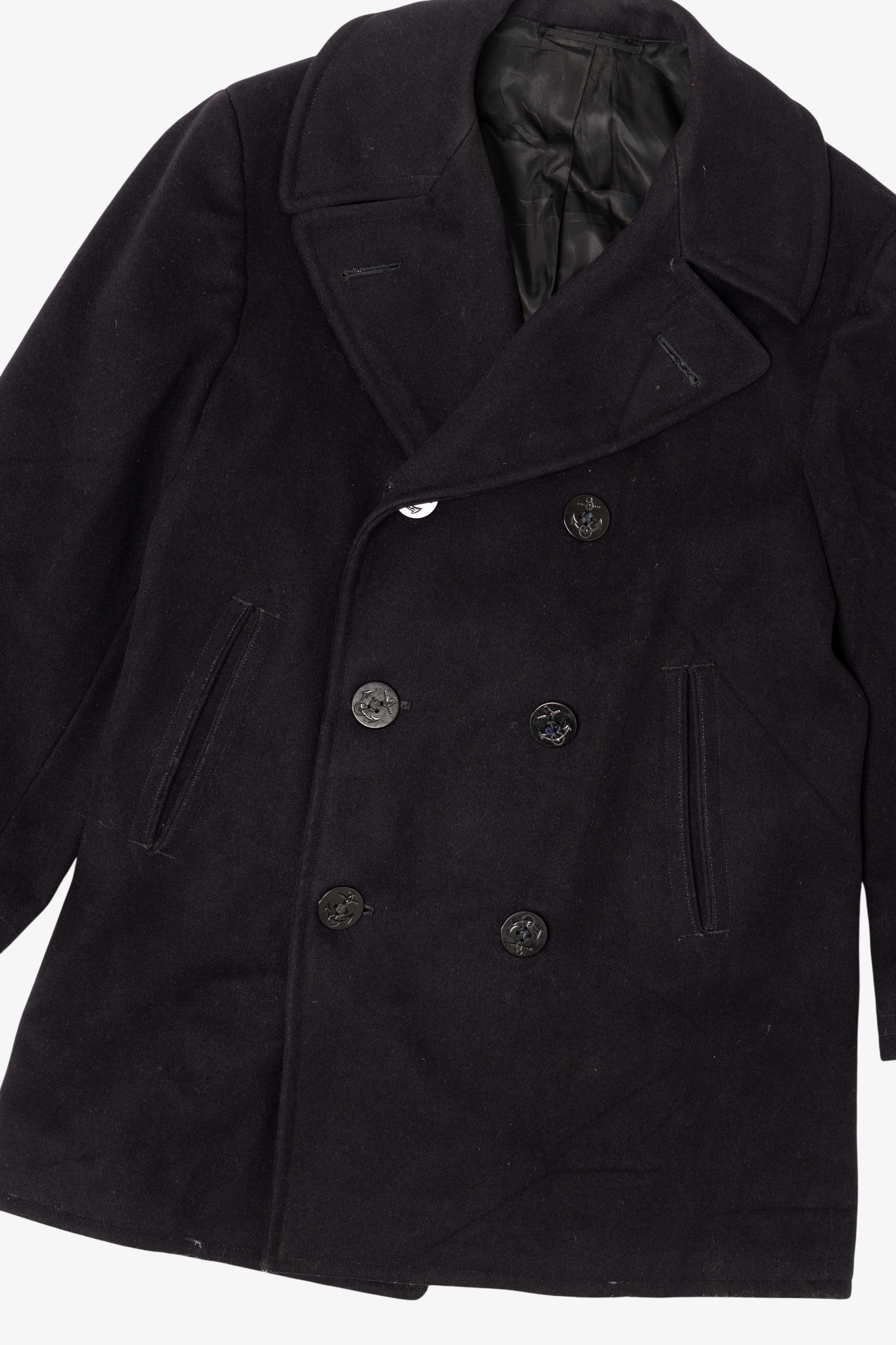 Vintage Navy Peacoat Jacket (1970s)