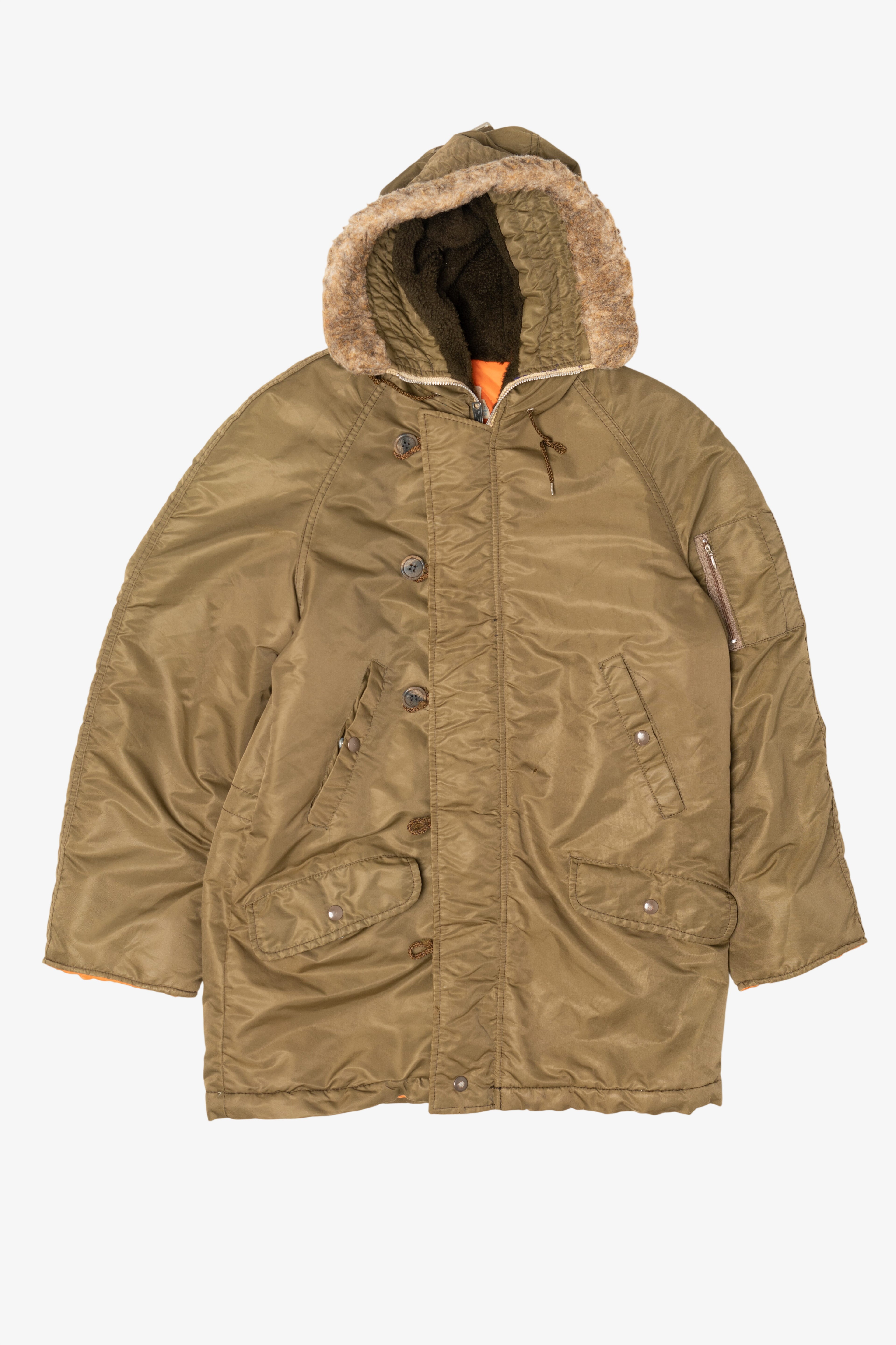 Vintage Olive Put-On Shop Sears Winter Parka (1970s)