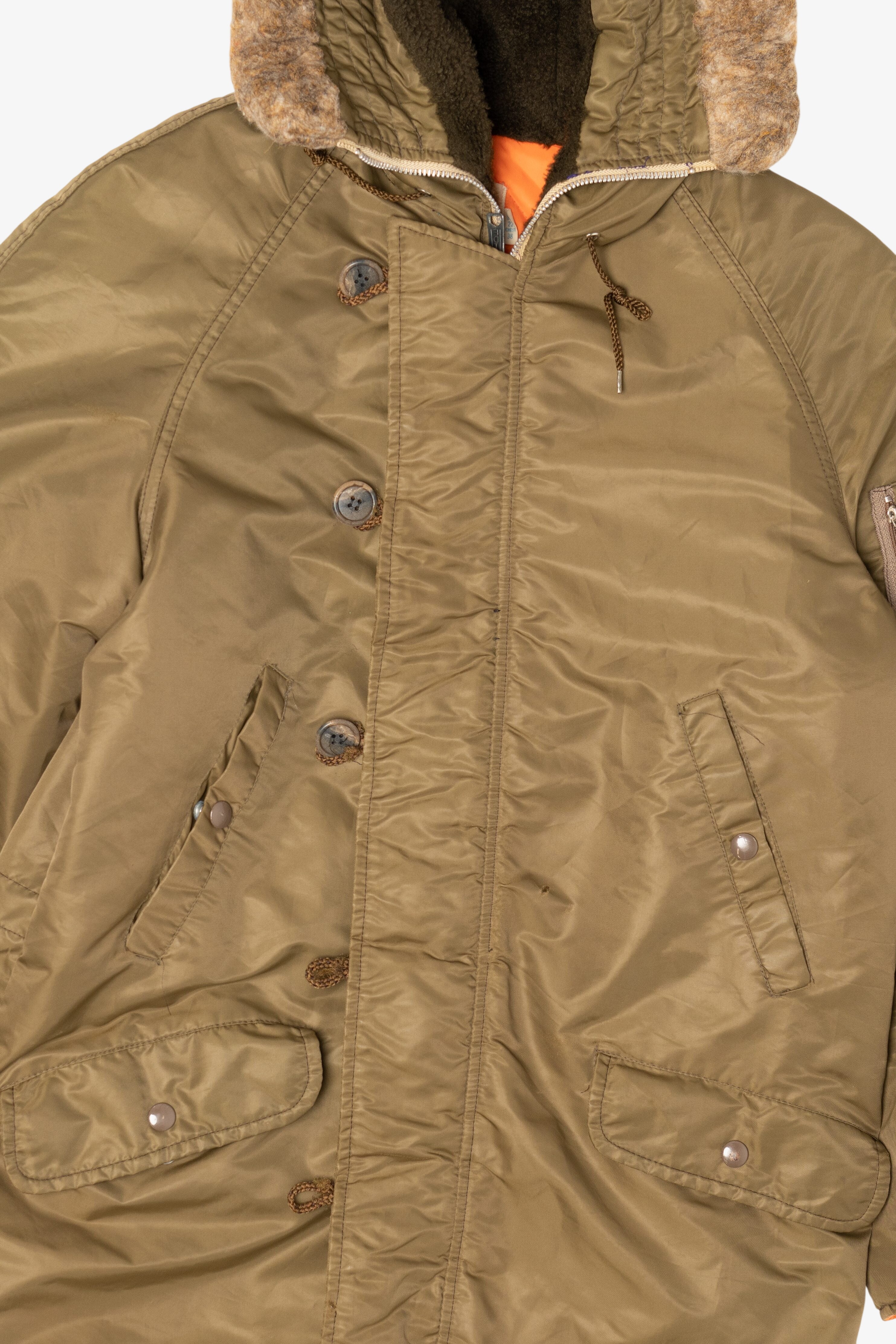 Vintage Olive Put-On Shop Sears Winter Parka (1970s)