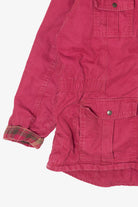Vintage Raspberry Schmidt Plaid Lined Utility Jacket (2000s)