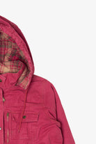Vintage Raspberry Schmidt Plaid Lined Utility Jacket (2000s)