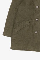 Vintage Olive Faux Fur Trimmed Winter Peacoat (1980s)