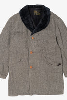 Vintage Gray Cal Craft Faux Fur Trimmed Winter Coat (1980s)