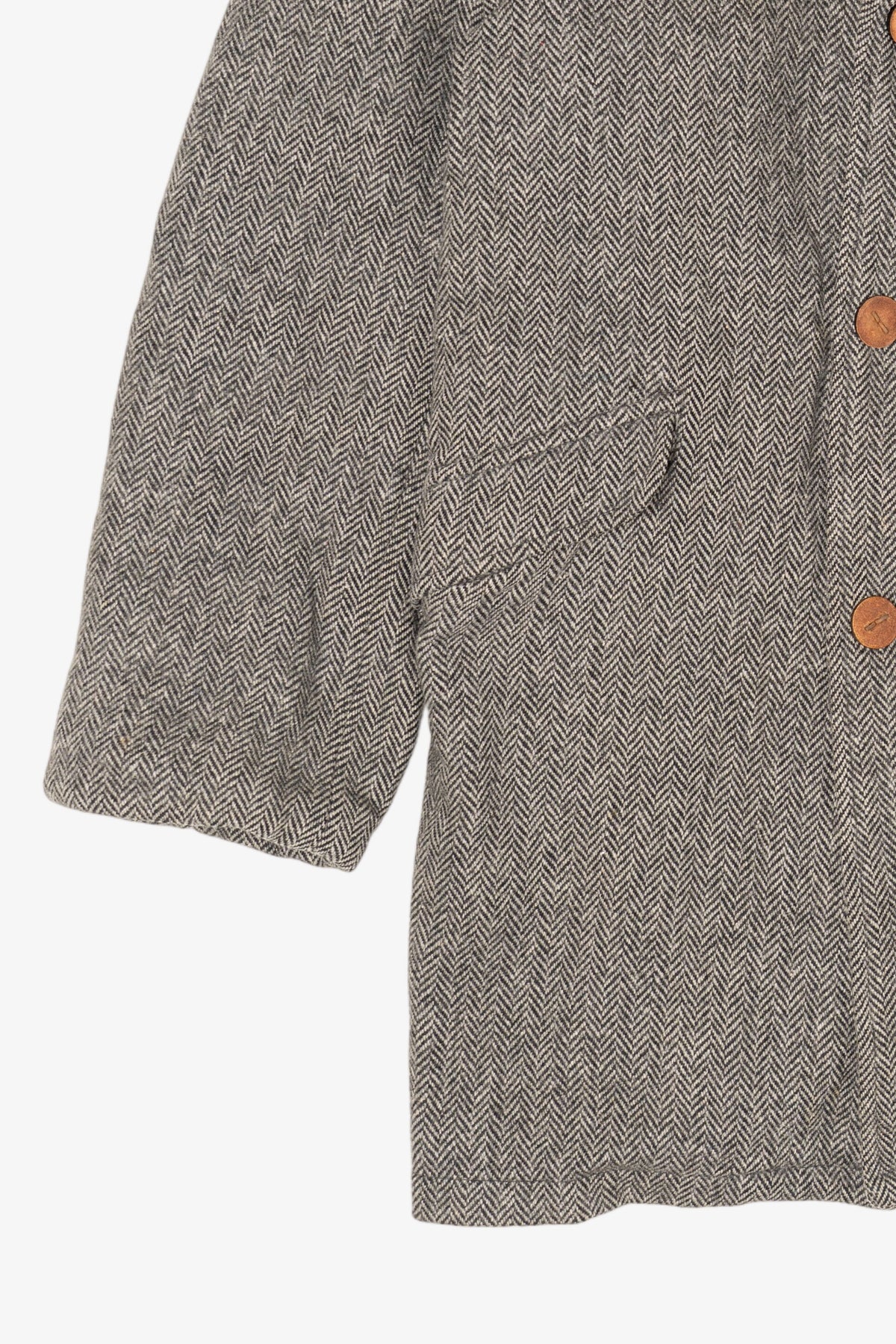 Vintage Gray Cal Craft Faux Fur Trimmed Winter Coat (1980s)