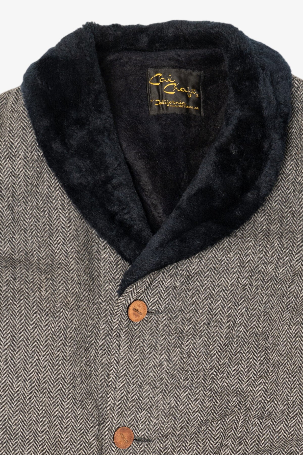 Vintage Gray Cal Craft Faux Fur Trimmed Winter Coat (1980s)
