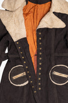 Vintage Penny Lane Shearling Trim Wool Coat (1970s)