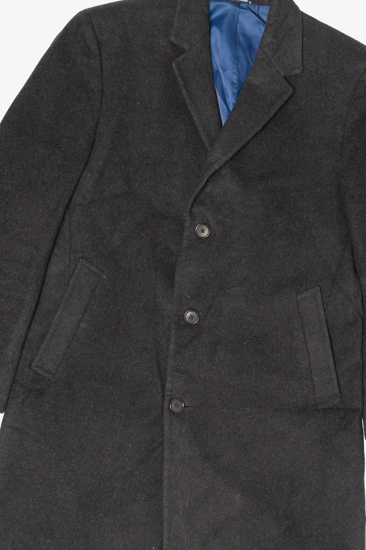 Vintage Dark Gray Single Breasted Overcoat (1990s)