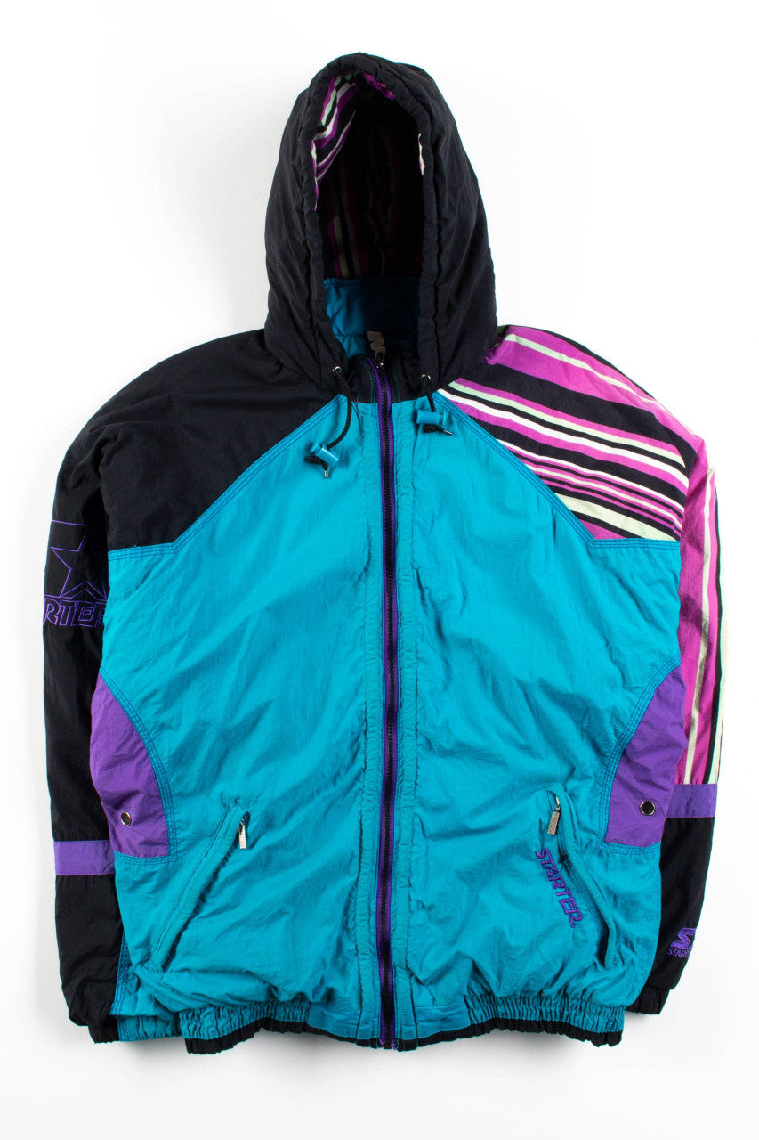 Vintage Starter Color Block Winter Jacket