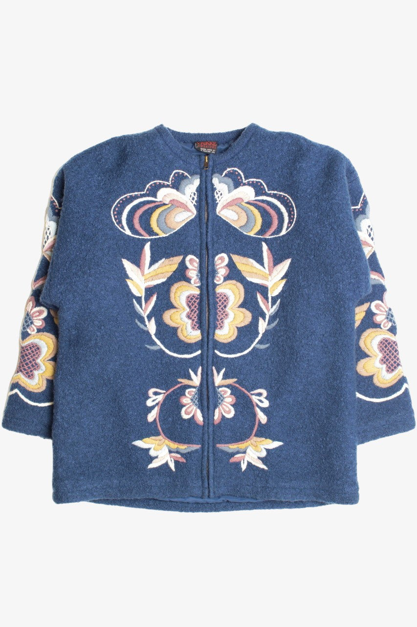 Blue Floral Coat 445