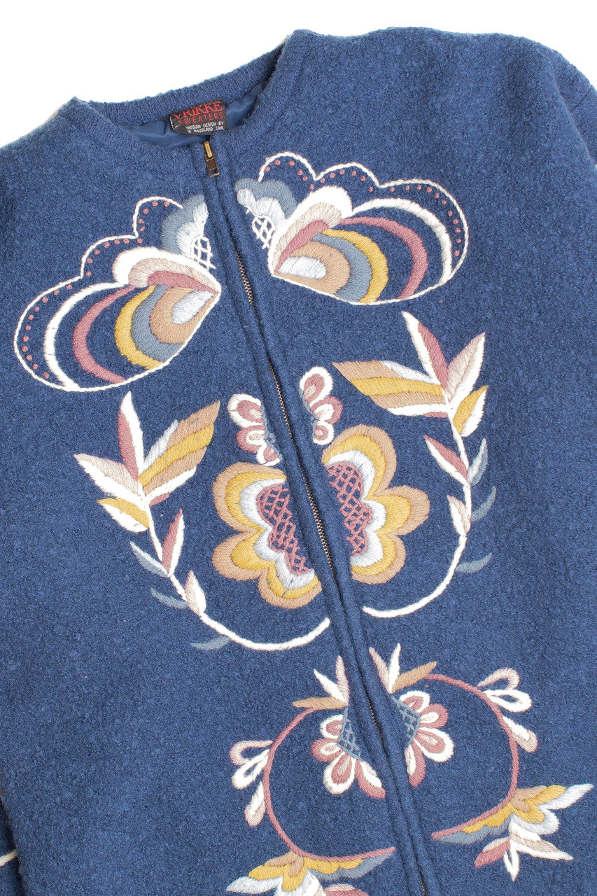 Blue Floral Coat 445