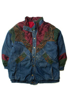 Vintage Denim Tapestry Winter Coat (1990s)
