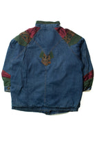 Vintage Denim Tapestry Winter Coat (1990s)