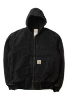 Vintage Black Hooded Carhartt Winter Jacket (1990s)