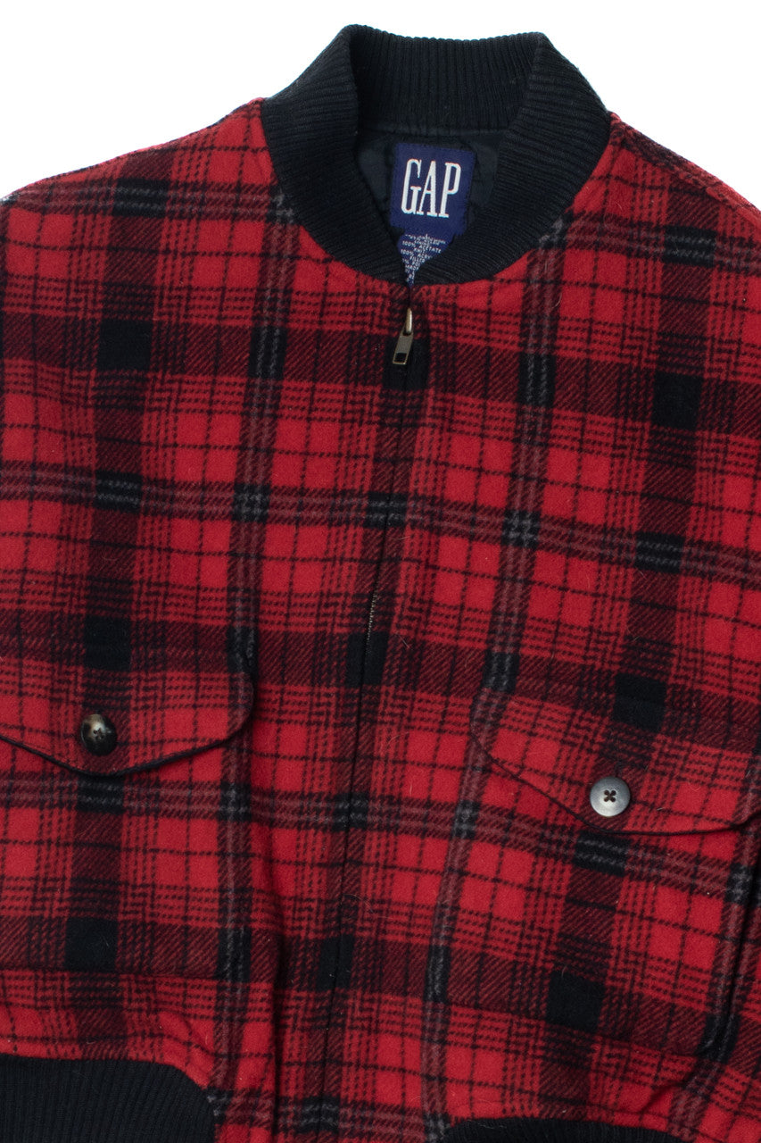 Vintage Gap Double Pocket Cropped Winter Coat (1990s)