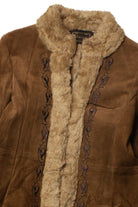 Vintage Guess Leather & Faux Fur Coat