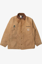 Vintage Carhartt Blanket Lined Button Up Embroidered Chore Coat