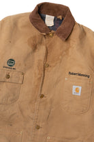 Vintage Carhartt Blanket Lined Button Up Embroidered Chore Coat