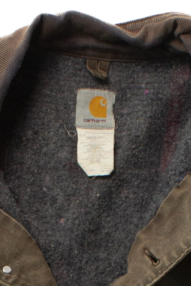 Vintage Distressed Olive Carhartt Chore Coat (1990s)