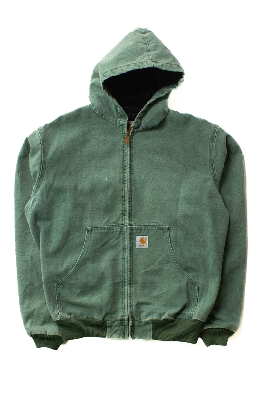 Sage Green Hooded Carhartt Jacket JQ694 (1990s) – Ragstock