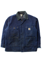 Vintage Distressed Blue Carhartt Chore Coat (1990s)