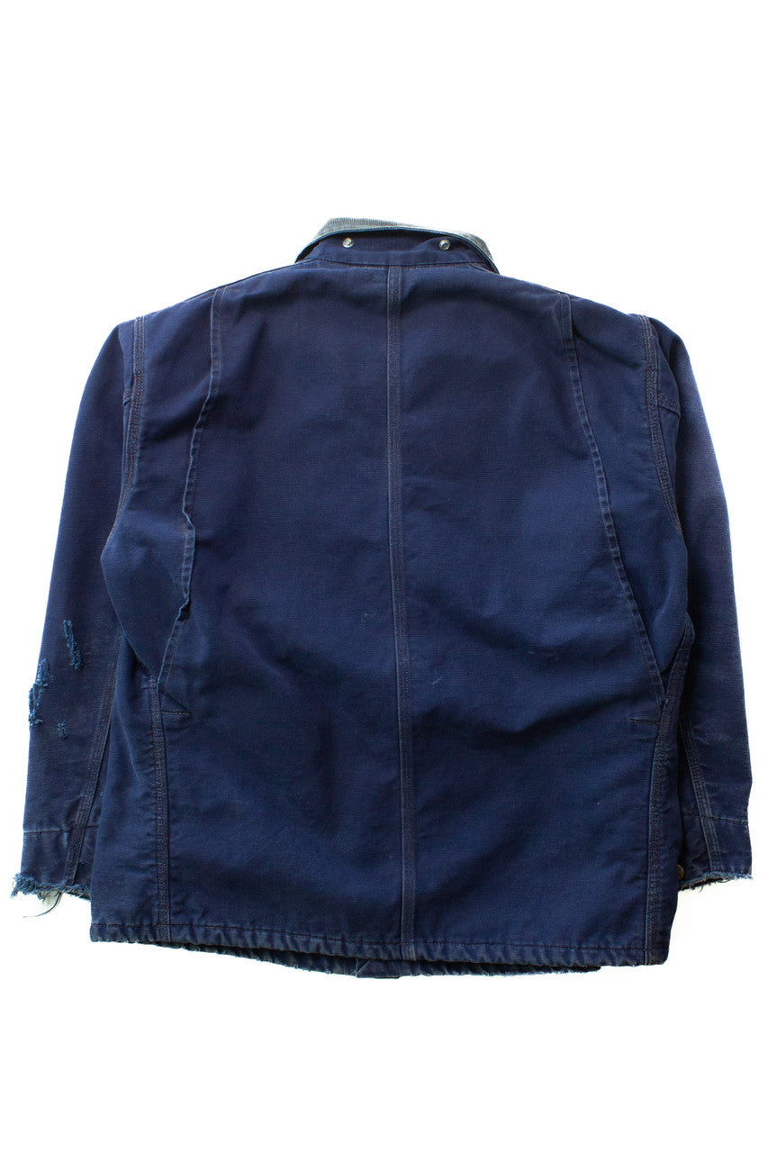 Vintage Distressed Blue Carhartt Chore Coat (1990s)