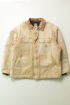 Vintage Beige Distressed Carhartt Work Jacket (1990s)