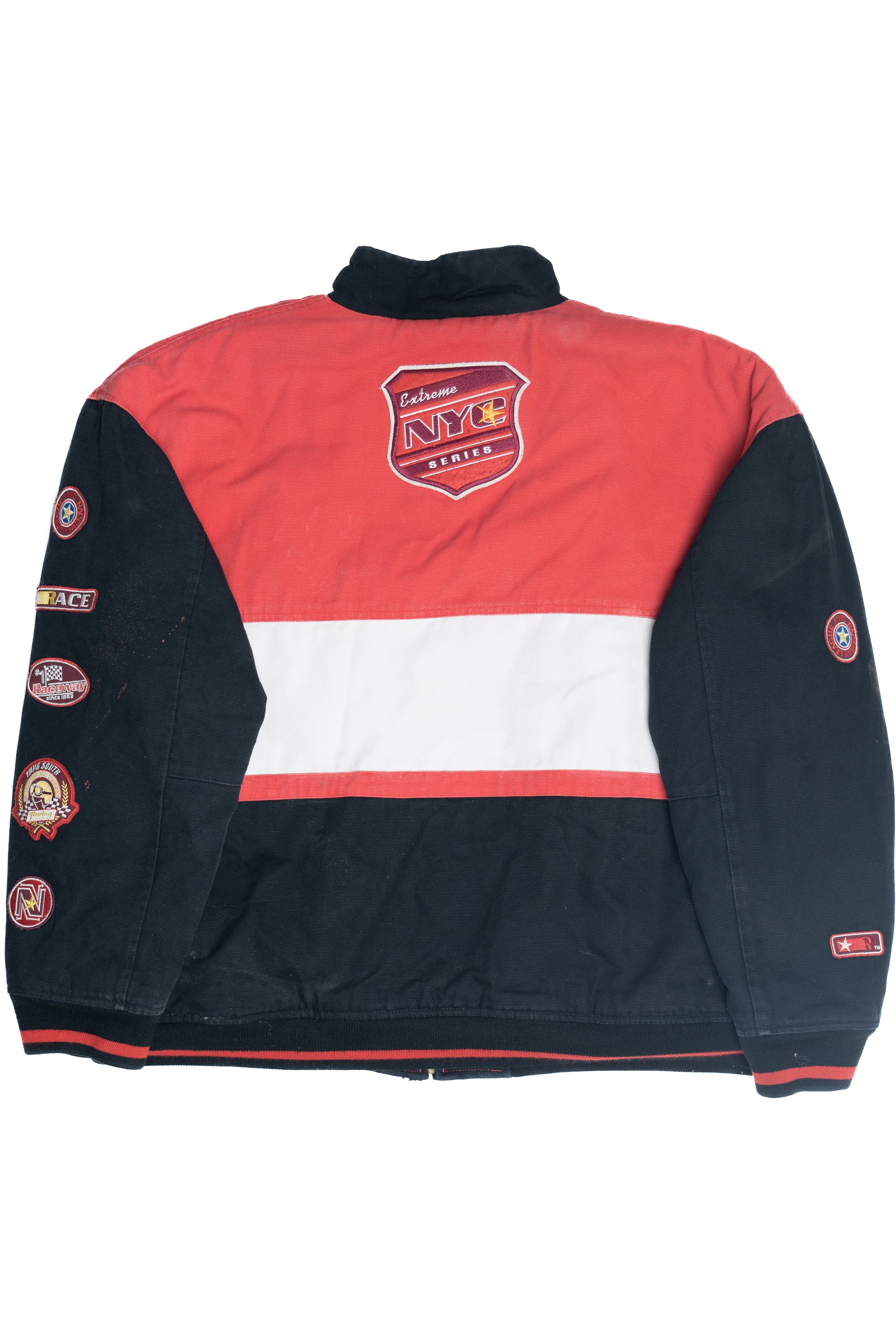 Vintage Thug South "Team USA" Embroidered Patches Heavyweight Racing Jacket (2000s)