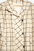 Vintage Portrait Grid Winter Coat (1980s)