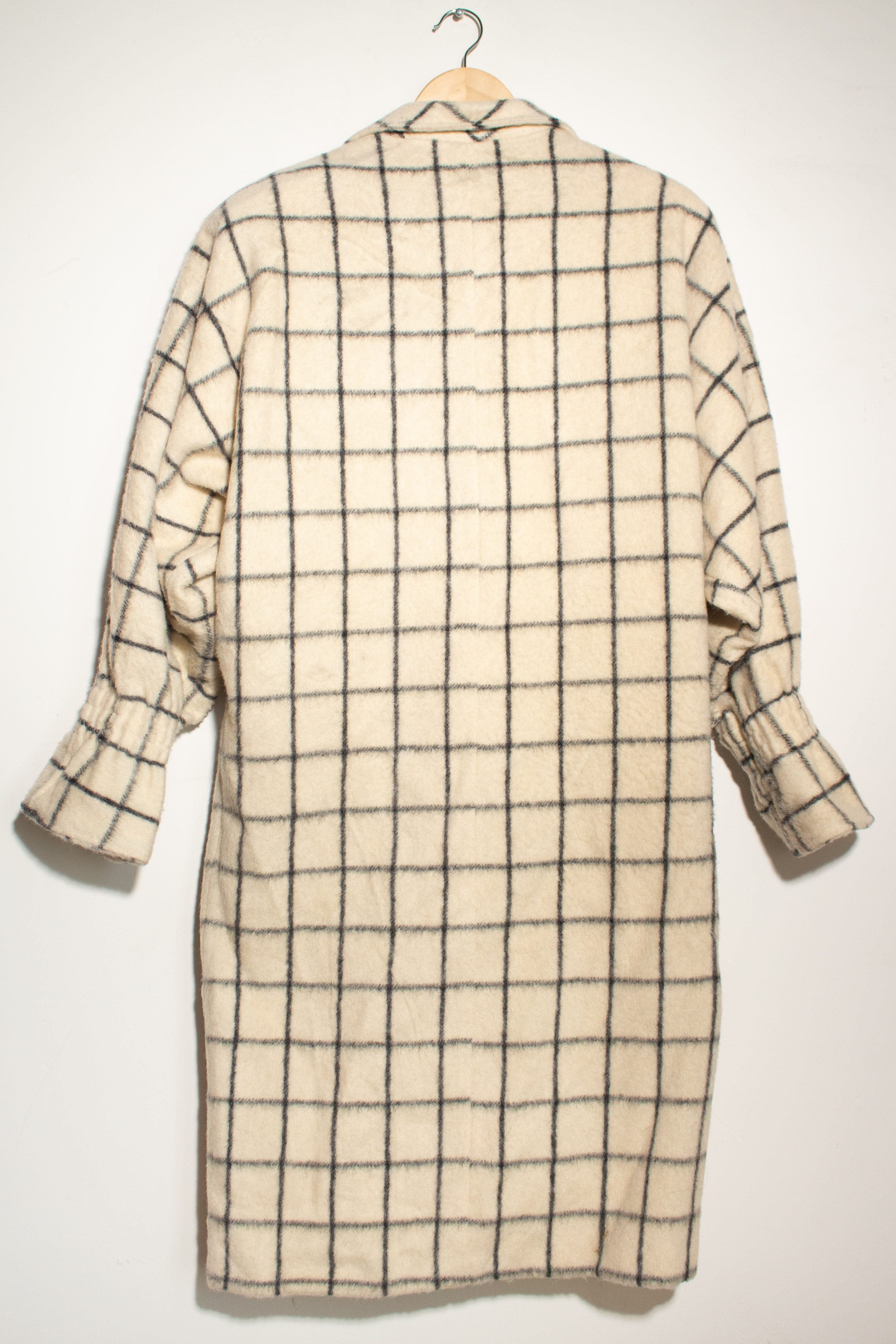 Vintage Portrait Grid Winter Coat (1980s)