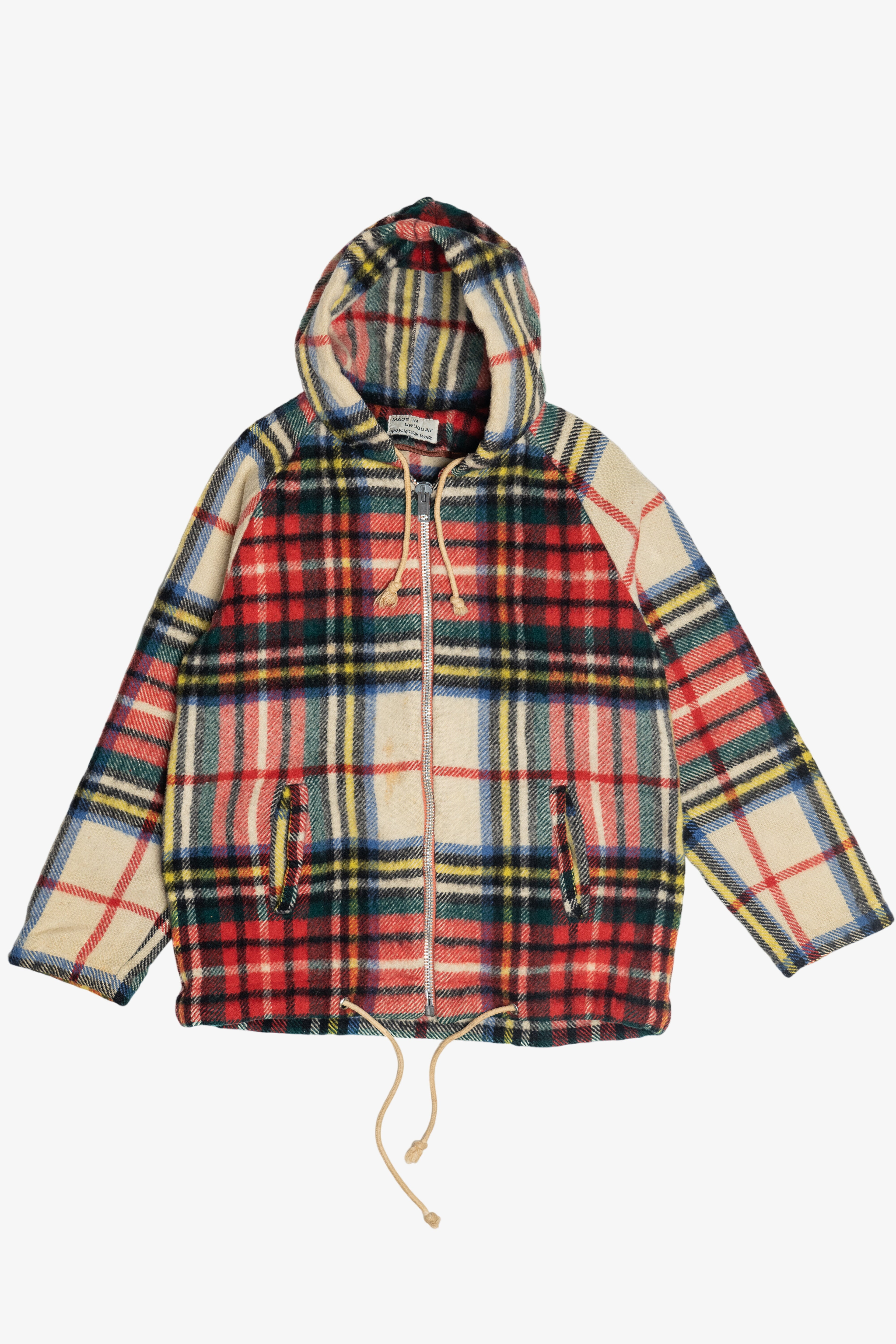 Vintage Plaid Wool Winter Coat (1980s)