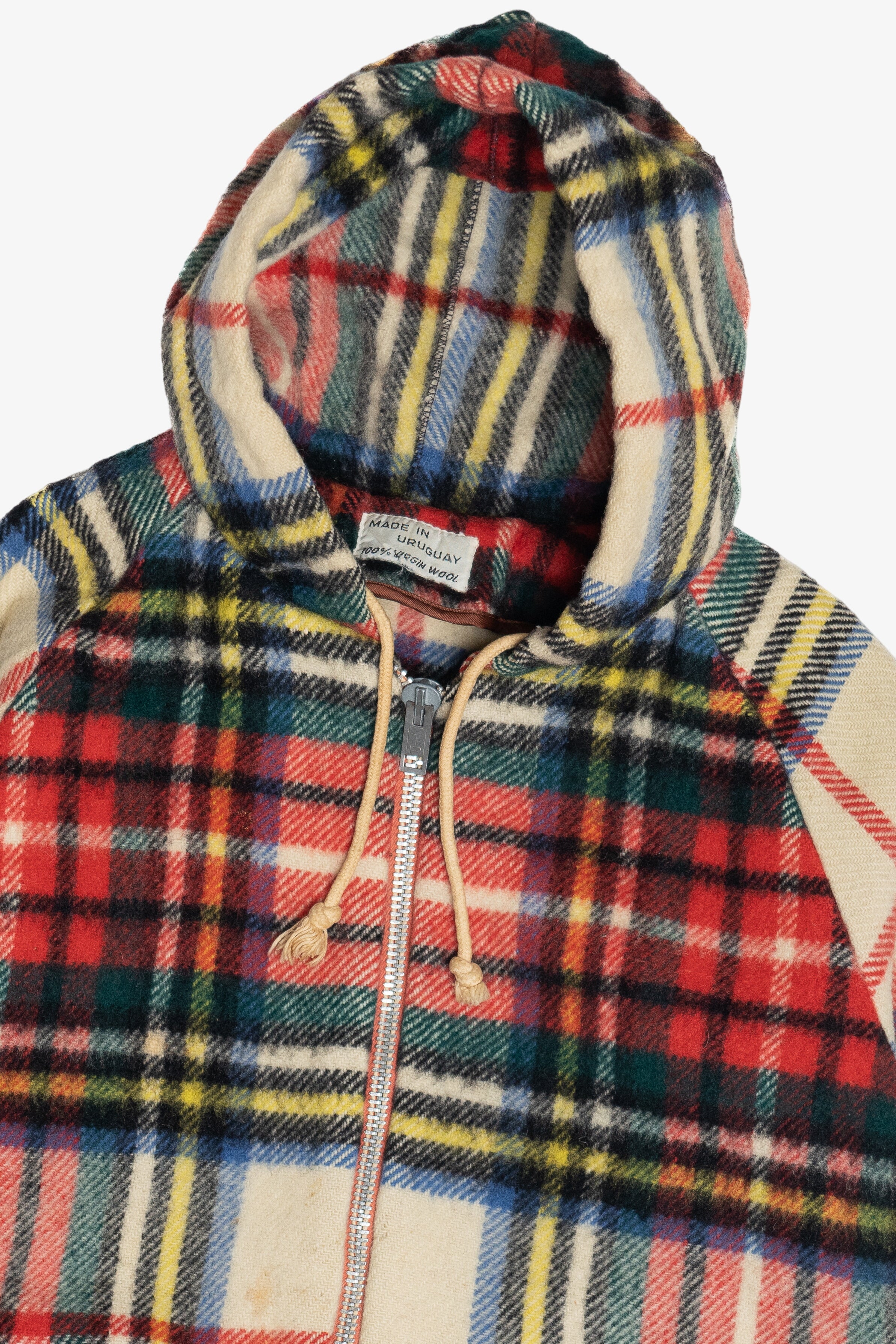 Vintage Plaid Wool Winter Coat (1980s)