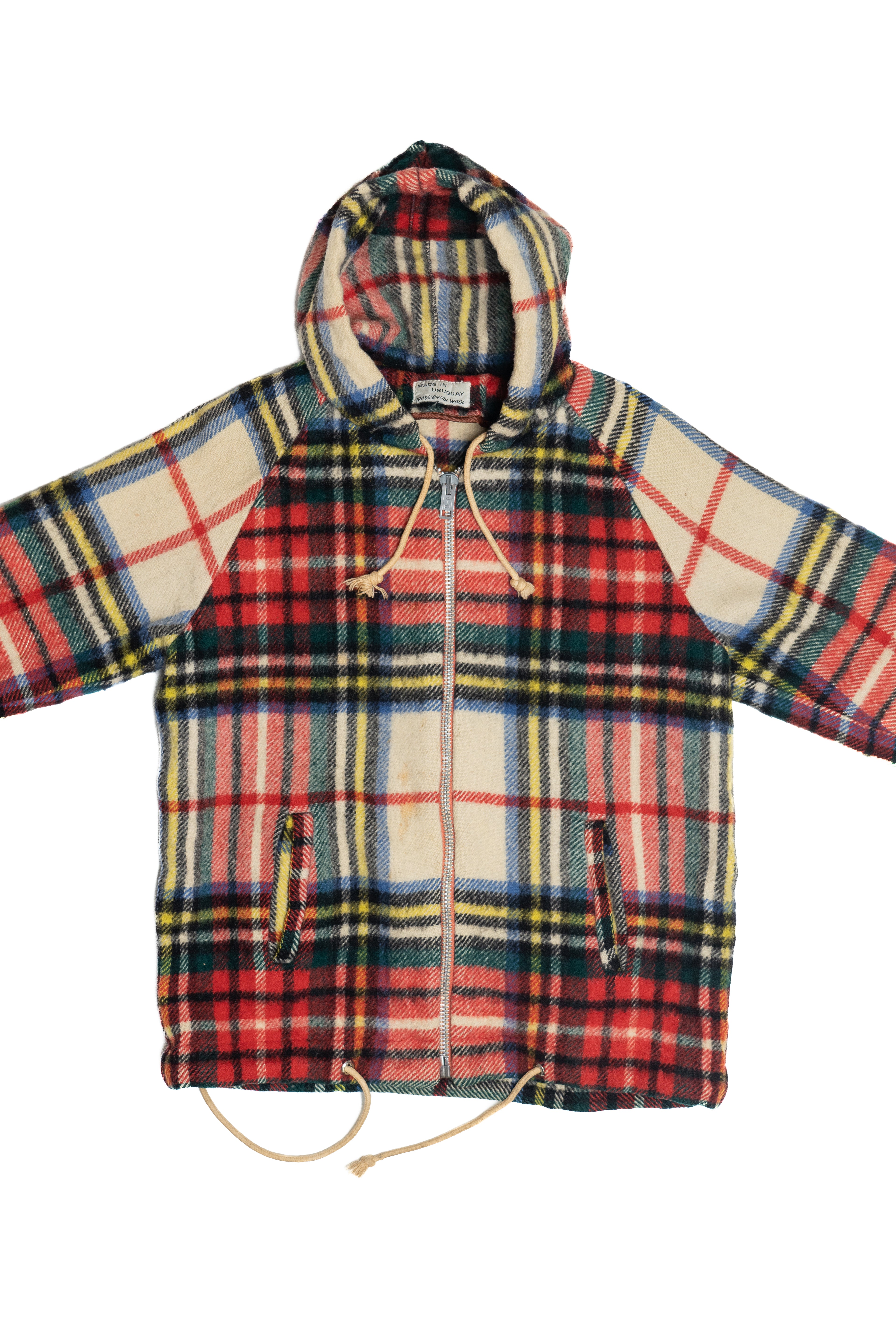 Vintage Plaid Wool Winter Coat (1980s)