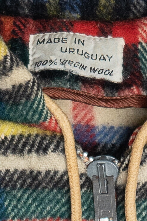 Vintage Plaid Wool Winter Coat (1980s)