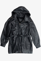 Gowin Hooded Leather Coat With Lining (2010s)