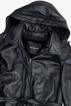 Gowin Hooded Leather Coat With Lining (2010s)