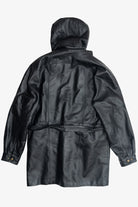Gowin Hooded Leather Coat With Lining (2010s)