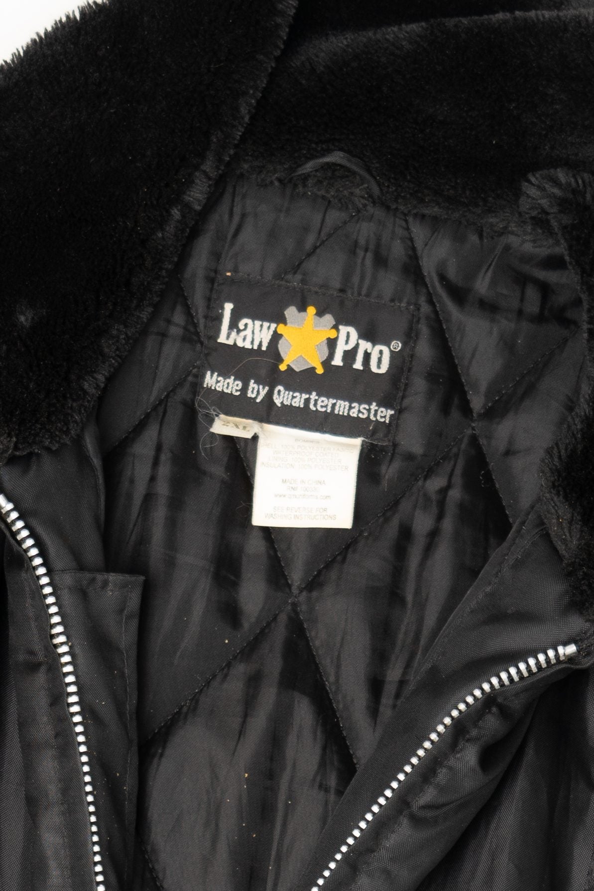 Vintage Black Law Pro Winter Coat (1990s)
