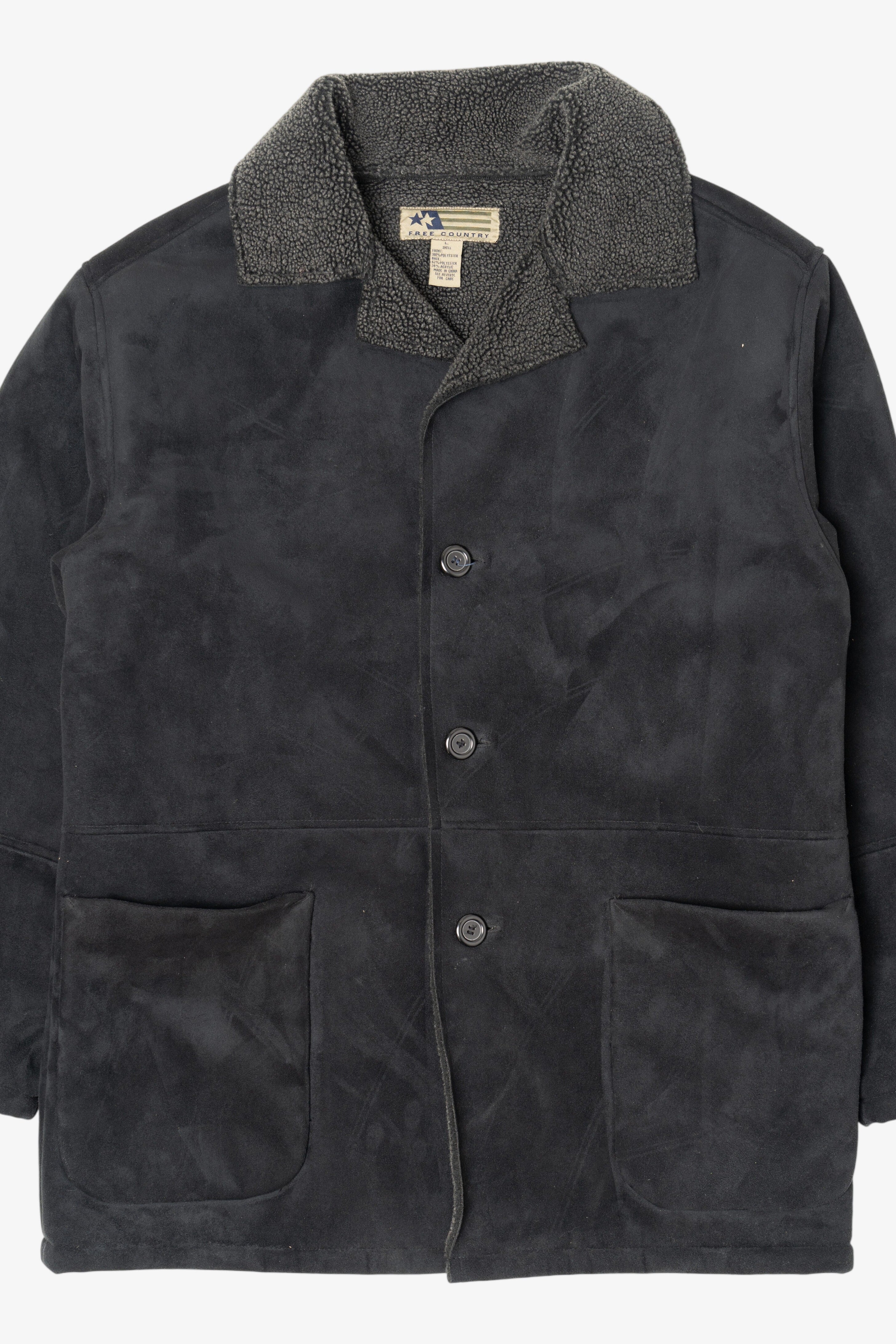Vintage Black Free Country Suede-Like Winter Coat (1990s) – Ragstock