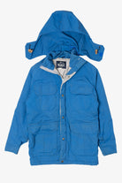 Vintage Blue Woolrich Removeable Hood Winter Coat (1990s)