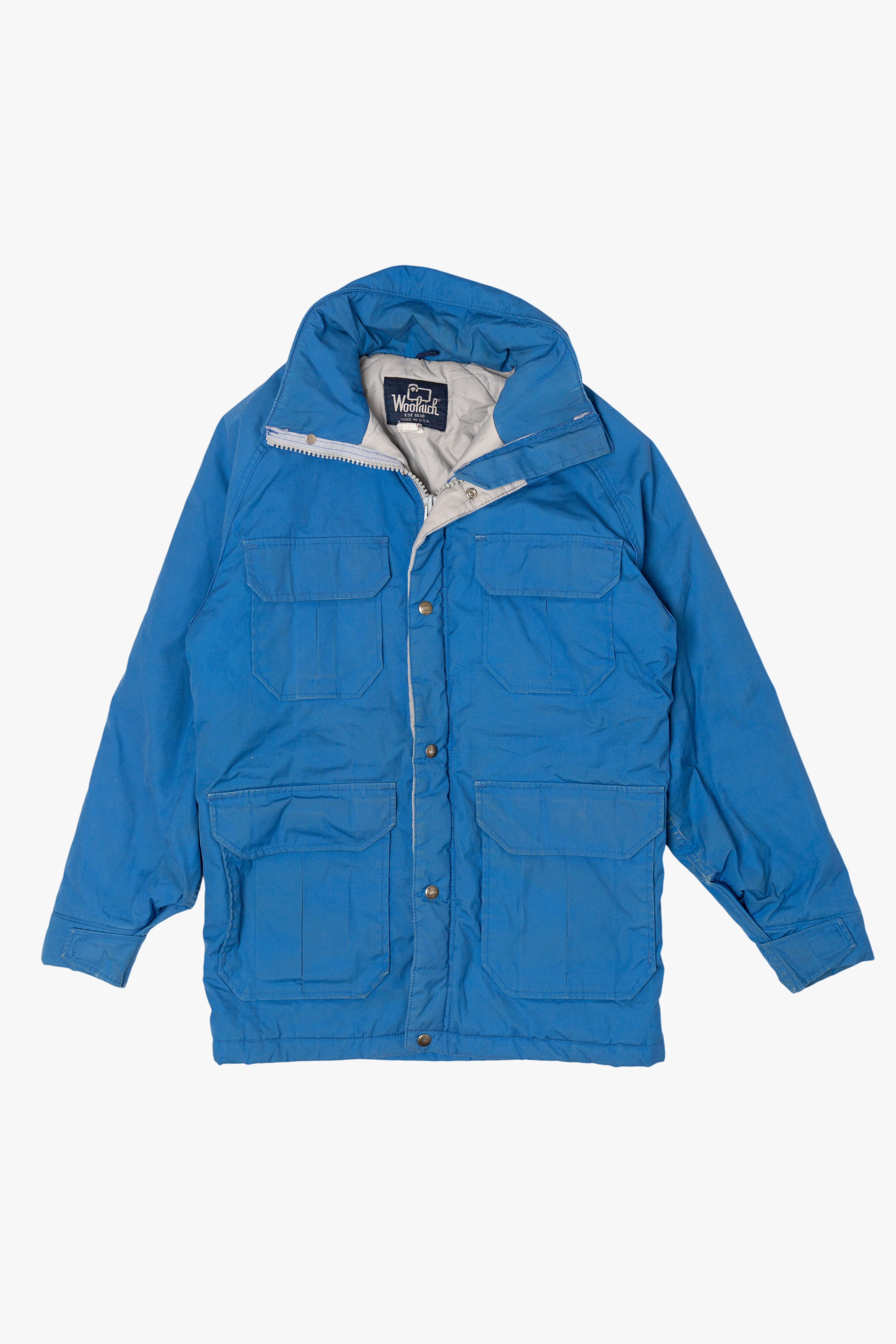 Vintage Blue Woolrich Removeable Hood Winter Coat (1990s) – Ragstock