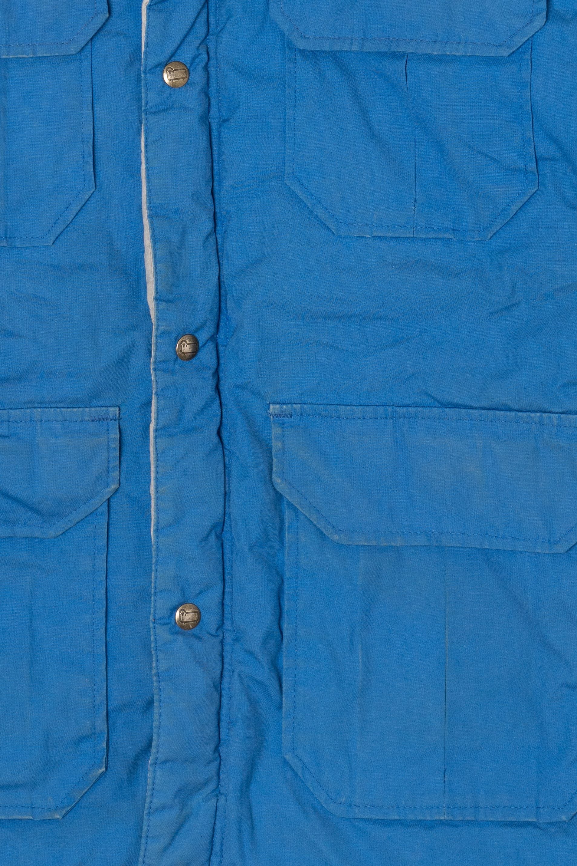 Vintage Blue Woolrich Removeable Hood Winter Coat (1990s)