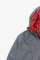 Vintage Gray Woolrich Plaid Flannel Lined Coat (1980s)