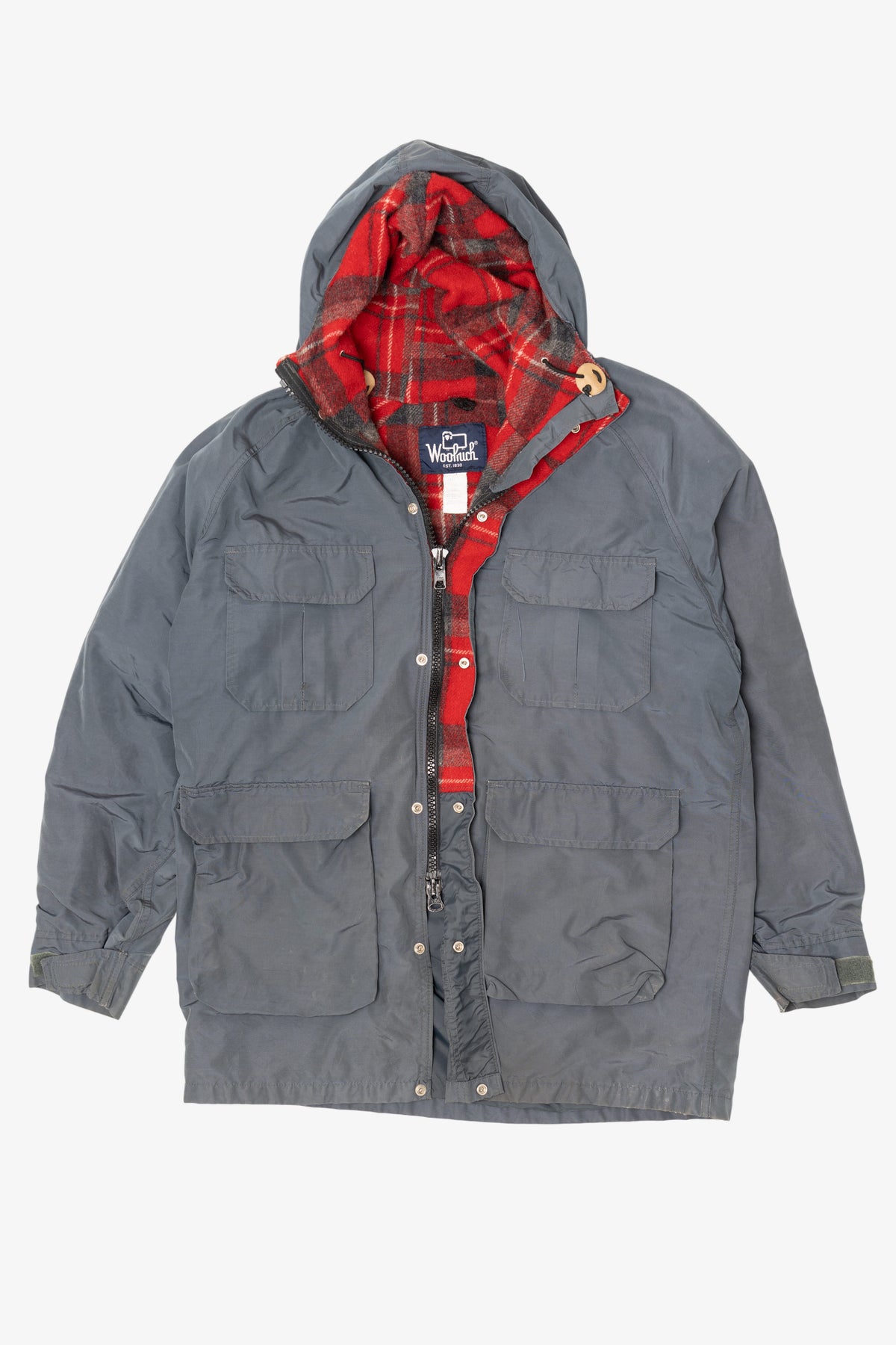 Vintage Gray Woolrich Plaid Flannel Lined Coat (1980s) – Ragstock