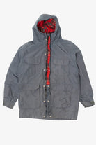 Vintage Gray Woolrich Plaid Flannel Lined Coat (1980s)