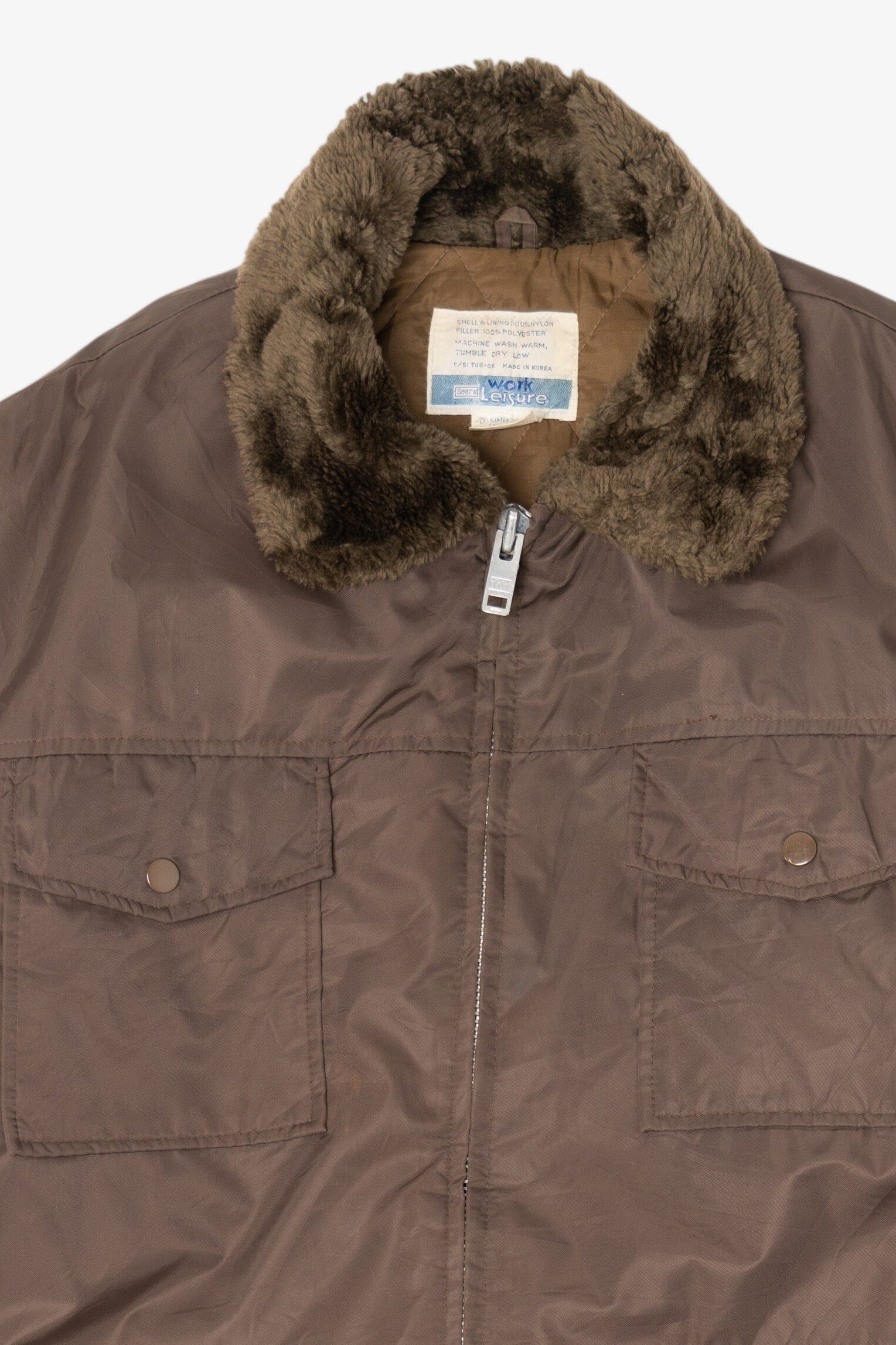Vintage Brown Sears Work Leisure Jacket (1980s)