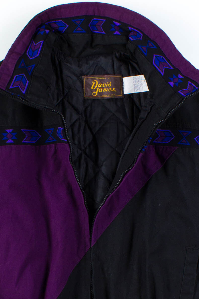 Black & Purple Winter Jacket