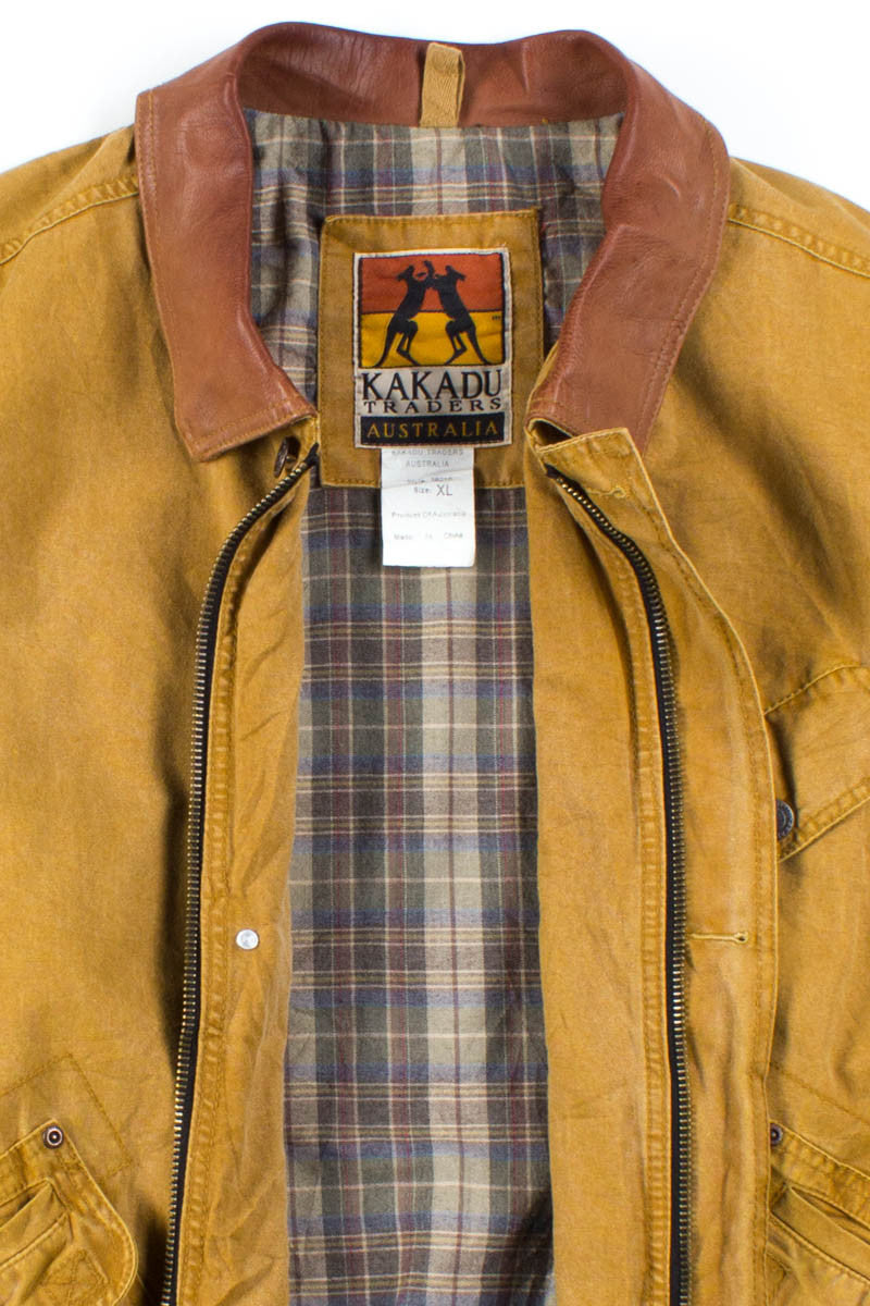 Brown Canvas Bomber Jacket